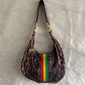 COPY - LeSportsac x Gwen Stefani L.A.M.B Rasta Leopard Shoulder Bag w/charm